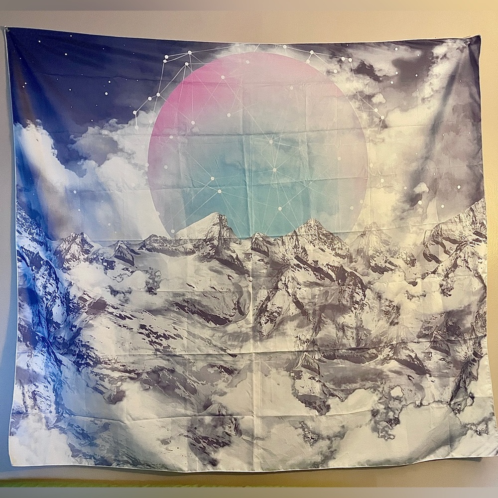 Moon and Mountain Tapestry.